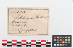 Etikett zu Eisentüllenbeil (NHMW-PRAE-025112)